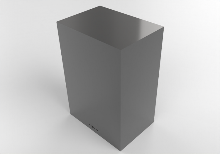 3D Haushaltgeräte - Wandmontiere Dunstabzugshaube aus Stahl...