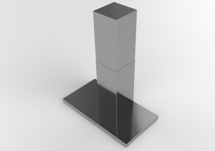 Electrodomésticos 3D - Campana extractora de pared de acero...