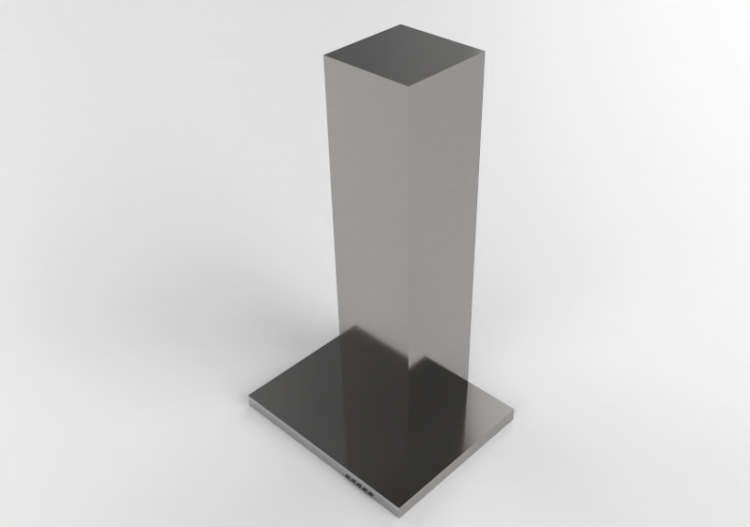 3D Haushaltgeräte - Wandmontiere Dunstabzugshaube aus Stahl...