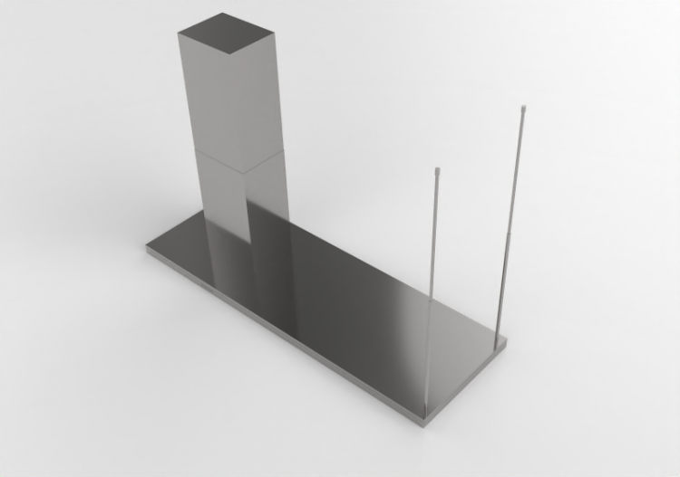 Elettrodomestici 3D - Cappa a isola in acciaio inox –...