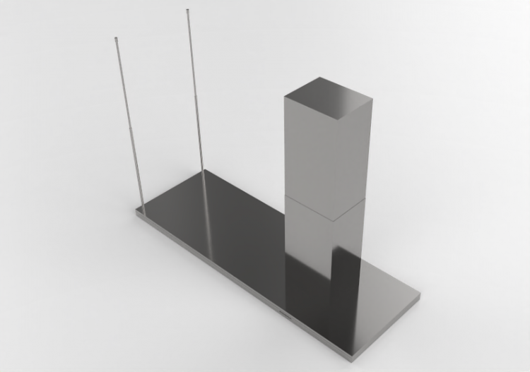 Electroménagers 3D - Hotte ilot en acier inox – Falmec -...