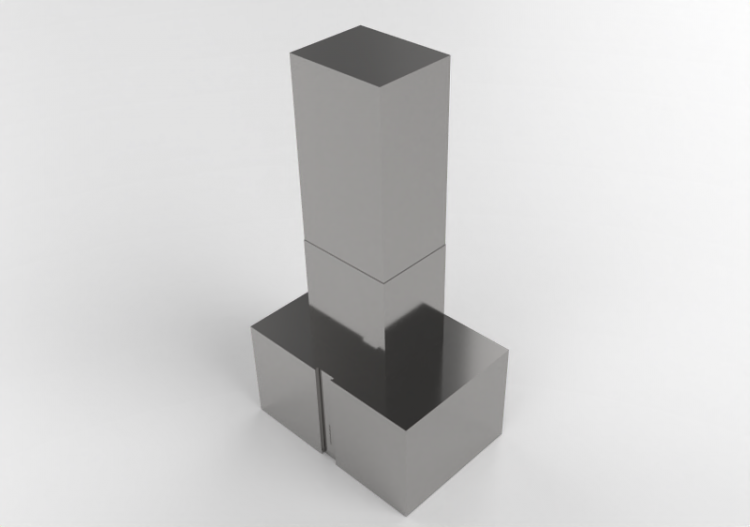 Elettrodomestici 3D - Cappa a parete in acciaio inox –...
