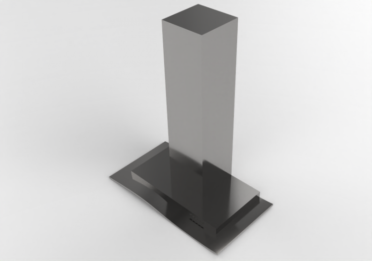 Electrodomésticos 3D - Campana extractora de pared de acero...