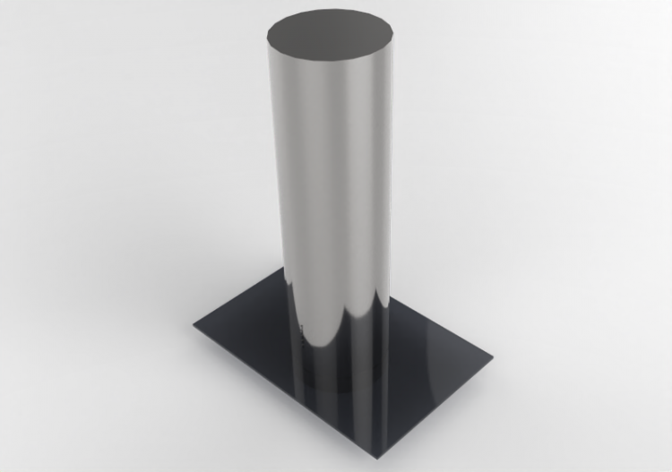 Eletrodomésticos 3D - Coifa de ilha de aço e vidro...