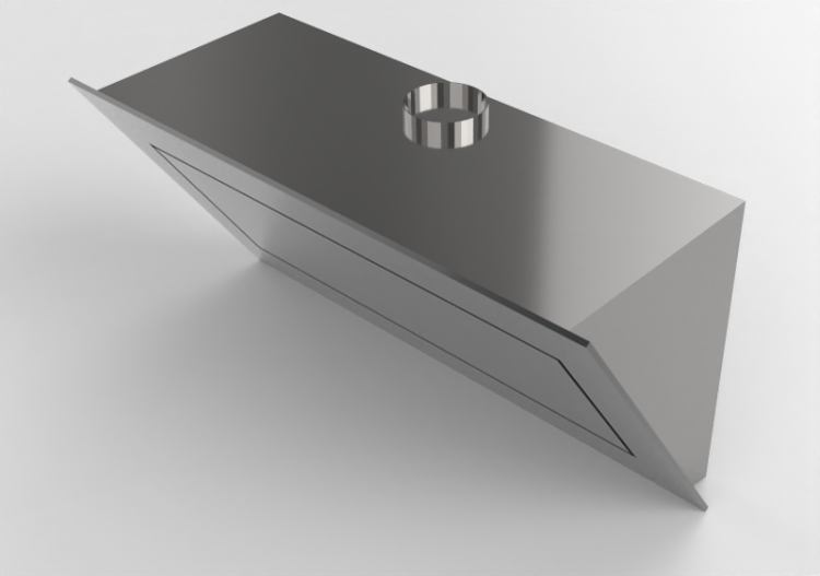 Elettrodomestici 3D - Cappa a parete in acciaio e vetro...