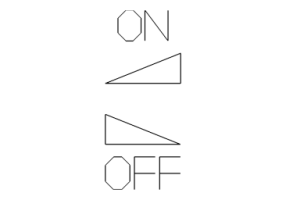 Wippendeckung ON - OFF