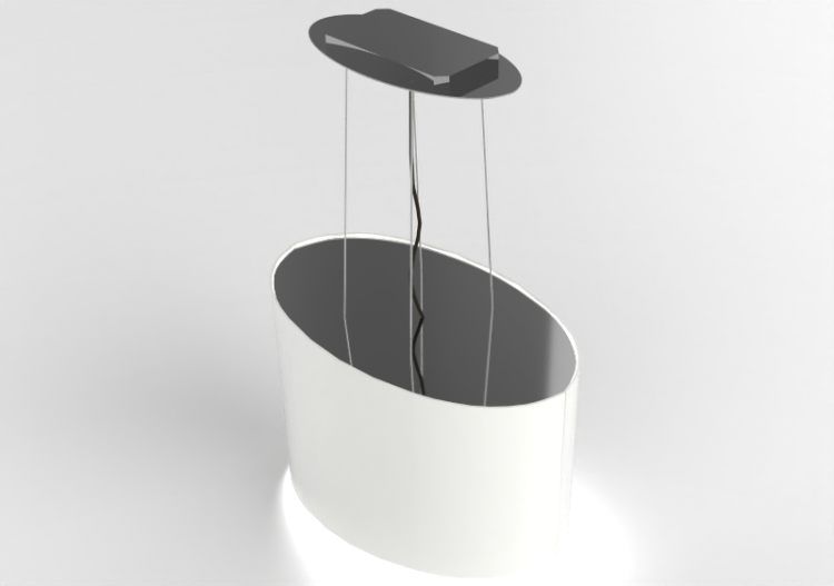 Electrodomésticos 3D - Campana extractora de isla de acero...