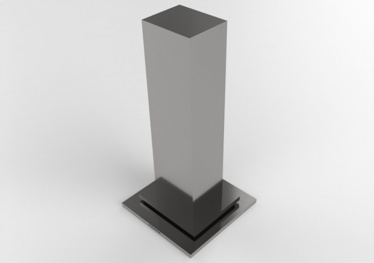 Eletrodomésticos 3D - Coifa de ilha de aço inoxidável –...