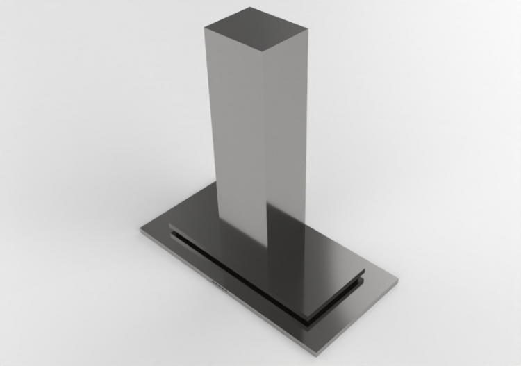 Eletrodomésticos 3D - Coifa de ilha de aço inoxidável –...