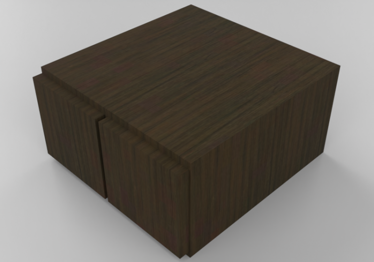 Mobili 3D - Mobile in legno con due cassetti - Panda -...