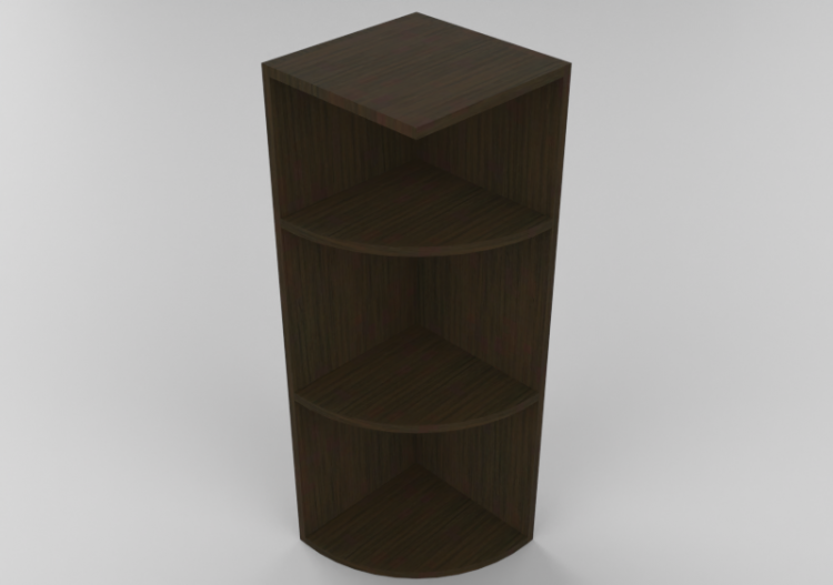 3D Furniture - Wooden cabinet with three shelves - Panda -...