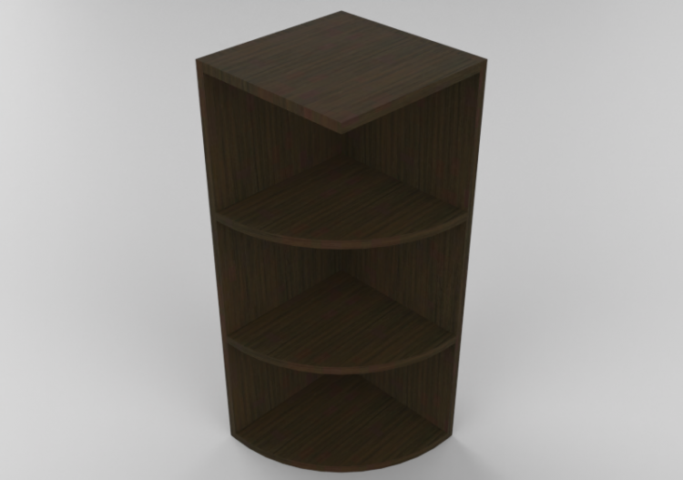 3D Furniture - Wooden cabinet with three shelves - Panda -...
