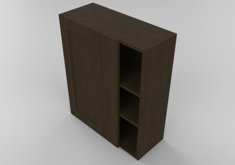 Mobili 3D - Mobile in legno con un’anta e due ripiani -...