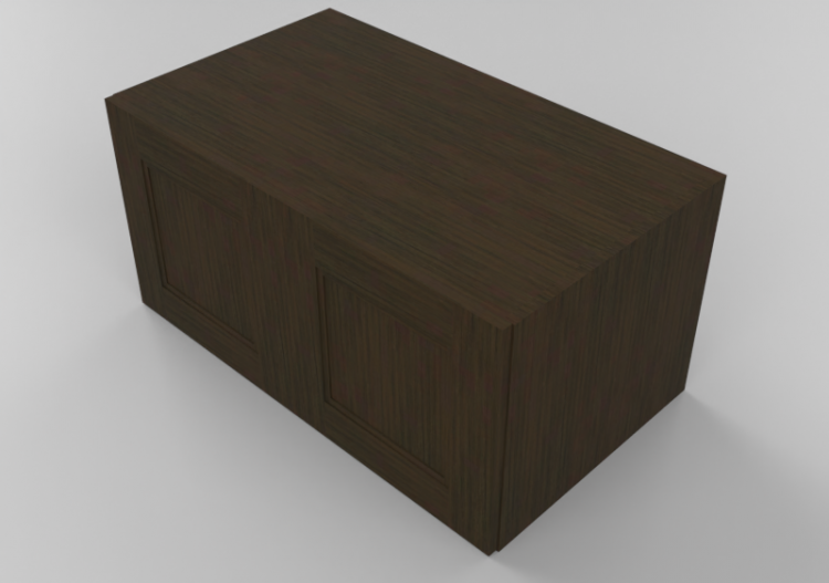 Muebles 3D - Mueble de madera con dos hojas - Panda -...