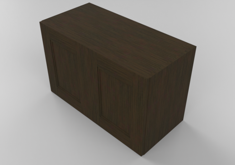 Muebles 3D - Mueble de madera con dos hojas - Panda -...
