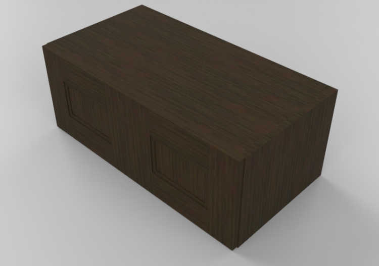 Muebles 3D - Mueble de madera con dos hojas - Panda -...