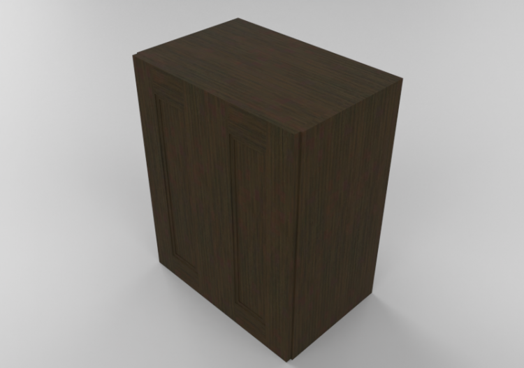 3D Furniture - Wooden cabinet with two door panels - Panda...