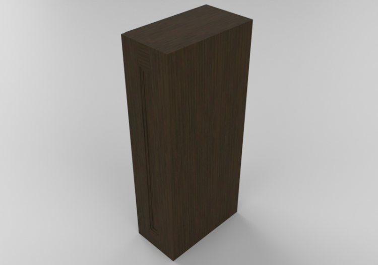 3D Möbel - Holzschrank mit einer Tür - Panda - W093615 -...