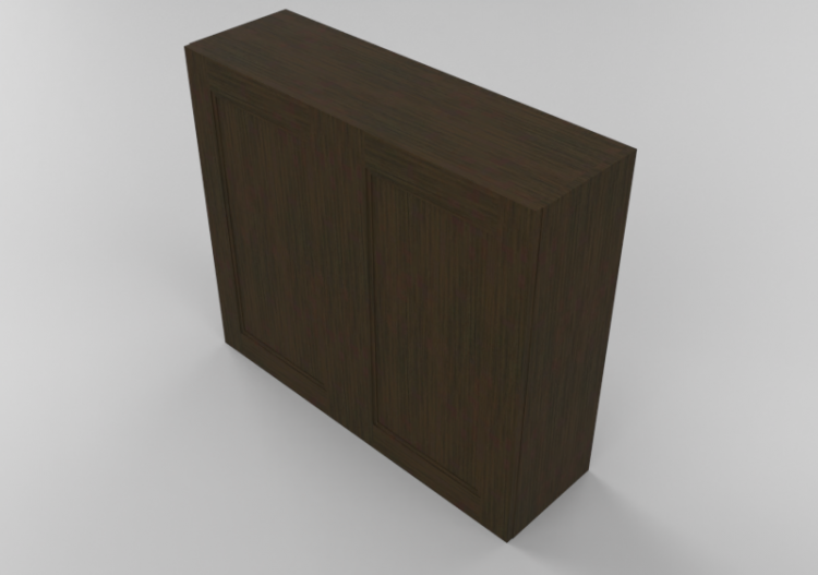 3D Möbel - Holzschrank mit zwei Türen - Panda - W4236 -...