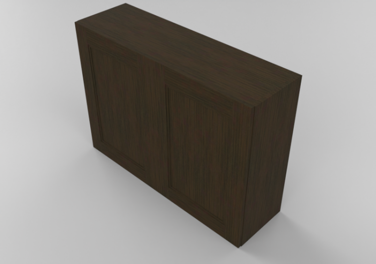 Meubles 3D - Meuble en bois avec deux vantaux - Panda -...