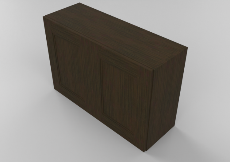 3D Möbel - Holzschrank mit zwei Türen - Panda - W3624 -...