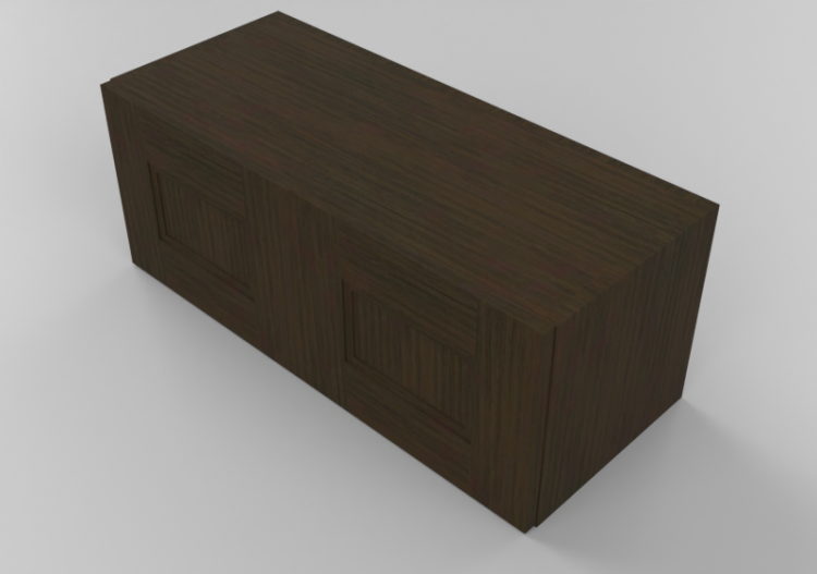 Meubles 3D - Meuble en bois avec deux vantaux - Panda -...