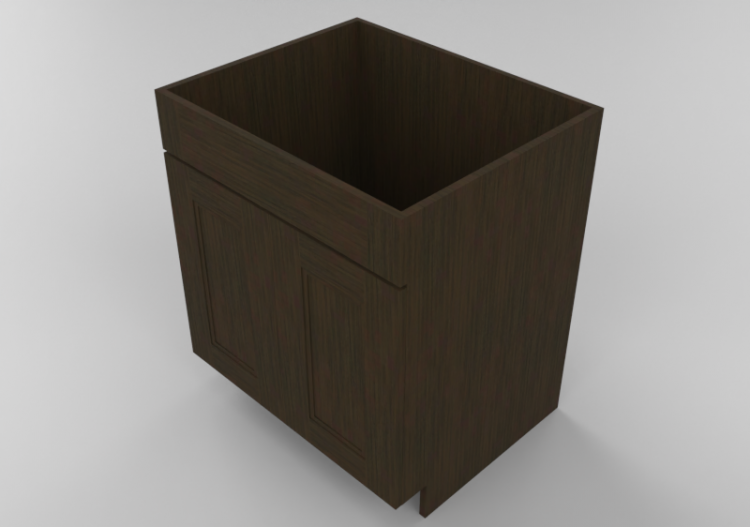 3D Furniture - Wooden cabinet with two door panels - Panda...