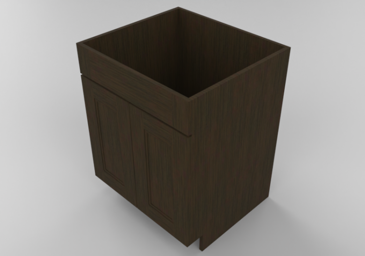 3D Furniture - Wooden cabinet with two door panels - Panda...