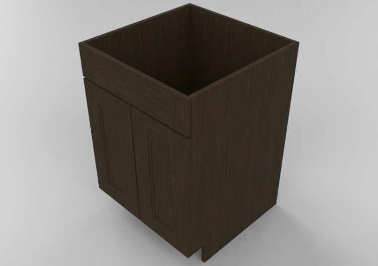 3D Furniture - Wooden cabinet with two door panels - Panda...