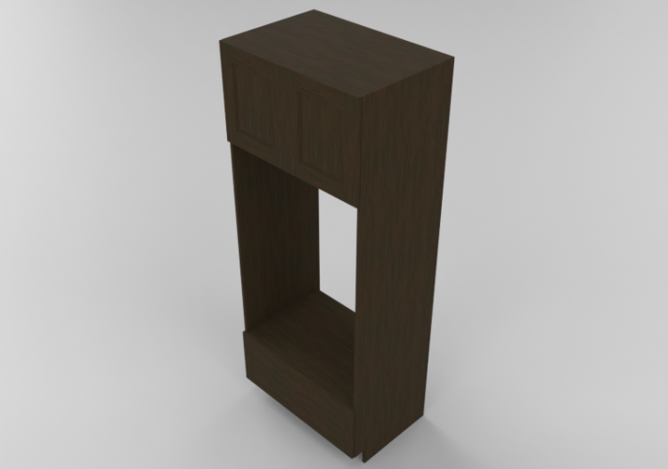 Muebles 3D - Mueble de madera con dos hojas y dos cajones -...