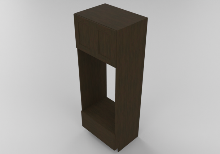 Móveis 3D - Armário de madeira com duas portas e duas...