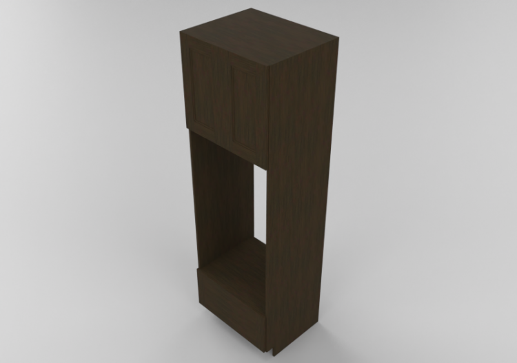 Muebles 3D - Mueble de madera con dos hojas y dos cajones -...