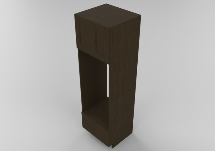 Móveis 3D - Armário de madeira com duas portas e duas...