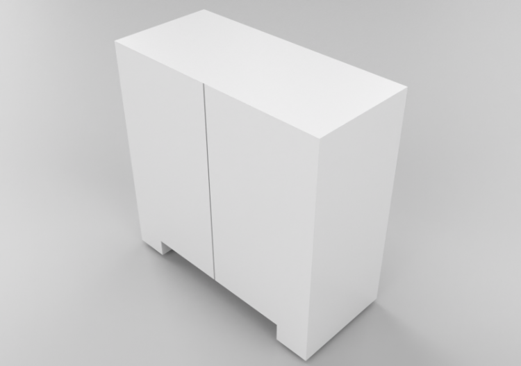3D Furniture - Wooden cabinet with two door panels - Luazzu...