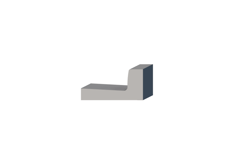 Bordure 3D - Caniveau à la française - ACCA software Bordure 3D - Caniveau à la française - ACCA software