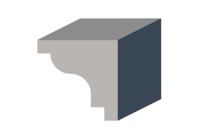 3D Sub Gutter - Eave [P02] 150x150mm