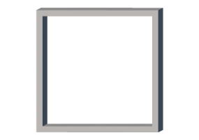 Profil 3D - Profil [Rectangulaire Creux] 2000x2000c100 mm