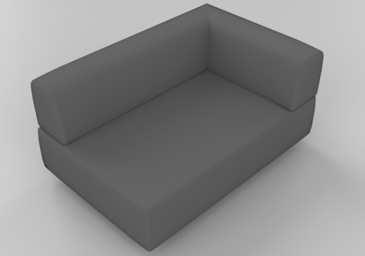 Chairs and Sofas 3D - Sofa in fabric or leather - Hitch...