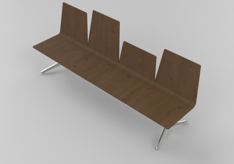 椅子 - 3 seater bench - Hitch Mylius - hm213g - ACCA software
