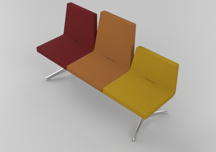 椅子 - 3 seater bench - Hitch Mylius - hm213c - ACCA software