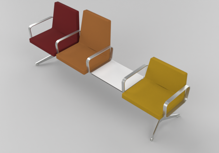 椅子 - 3 seater bench with combined table - Hitch Mylius -...