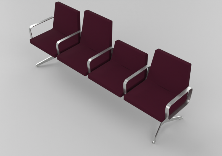 椅子 - 3 seater bench - Hitch Mylius - hm213h - ACCA software