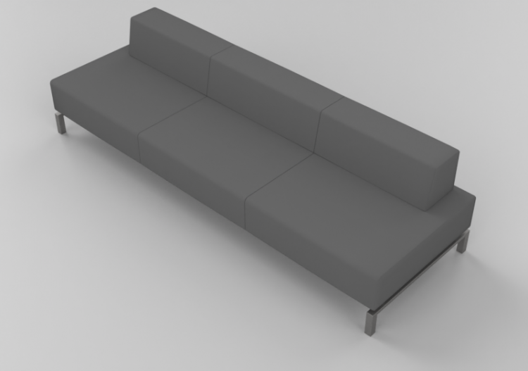 Poltronas 3D - Sofá 3 plazas de tela - Hitch Mylius - hm93c...