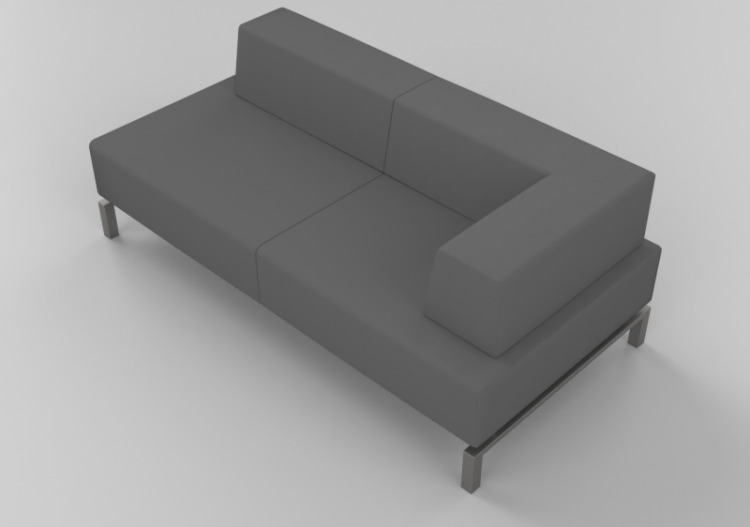 3D Sessel - Stoffsofa 2-Sitzer - Hitch Mylius - hm93e -...
