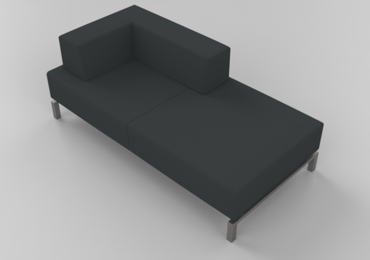 3D Sessel - Stoffsofa 2-Sitzer - Hitch Mylius - hm93f -...