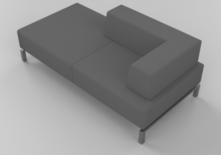 3D Sessel - Stoffsofa 2-Sitzer - Hitch Mylius - hm93g -...