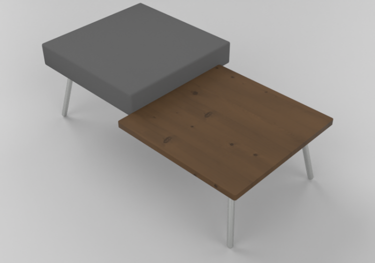 Poltronas 3D - Banco con mesa de apoyo - Hitch Mylius -...