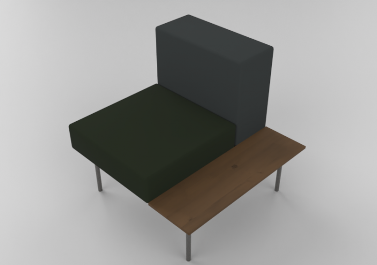 Fauteuil 3D - Fauteuil en tissu avec table basse - Hitch...