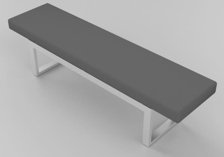 3D Arm Chairs - Bench with upholstered seat - Hitch Mylius...
