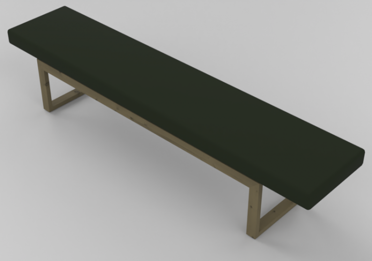 3D Sessel - Bank mit gepolstertem Sitzteil - Hitch Mylius -...